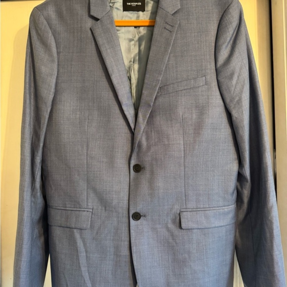 NWT Kooples Light Blue Men's Two-Button Blazer